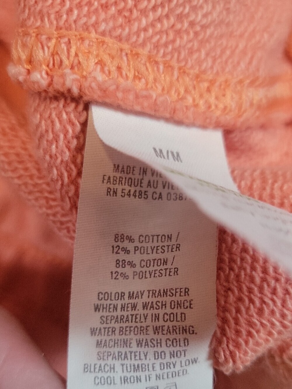 Aerie Coral Pink Oversized Zip Up Hoodie Cropped Front Pocket Sweatshirt Medium - Picture 9 of 12